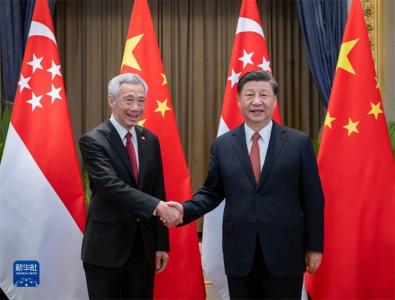·习近平会见新加坡总理李显龙