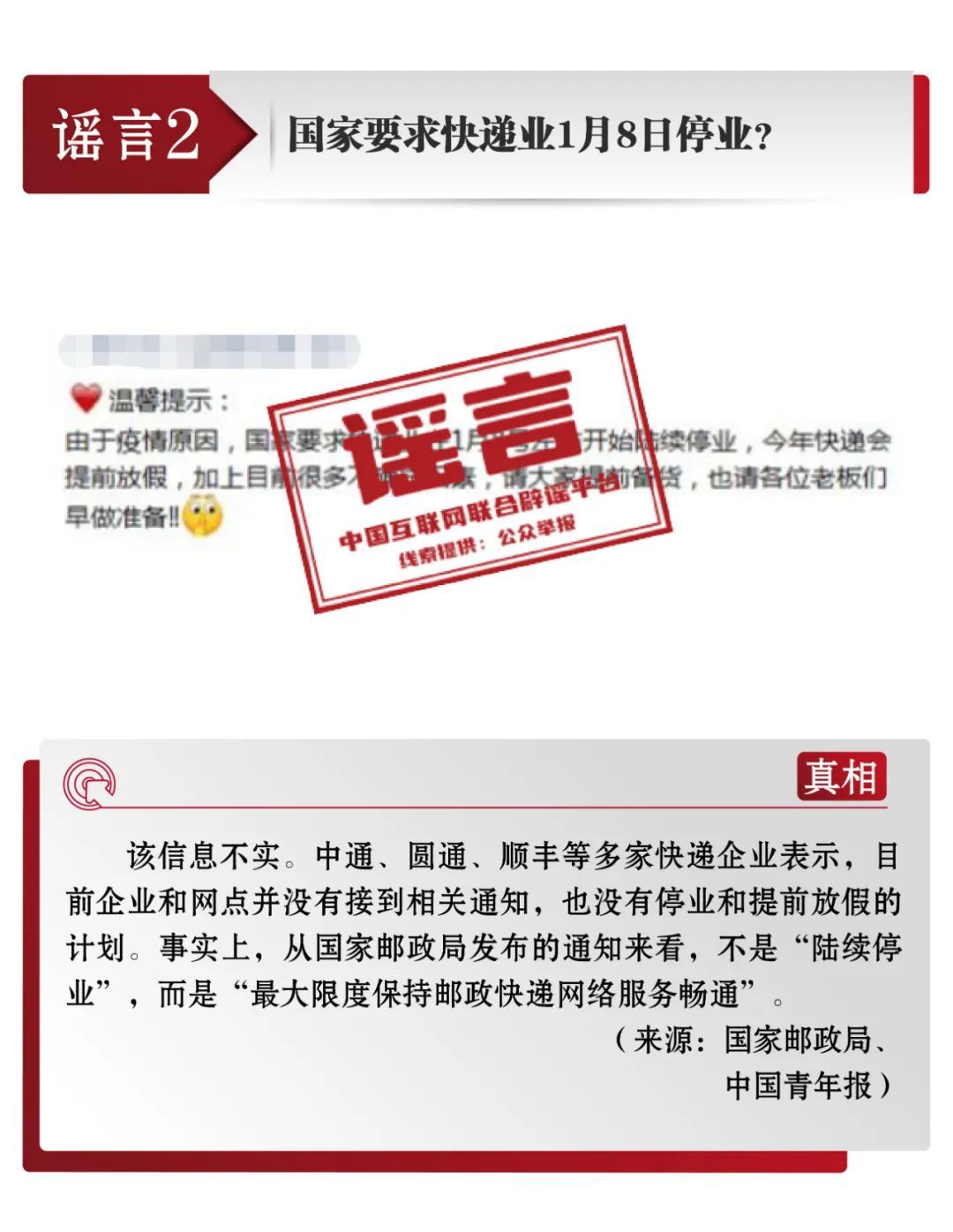 打击网络谣言 共建清朗家园 中国互联网联合辟谣平台2022年12月辟谣榜