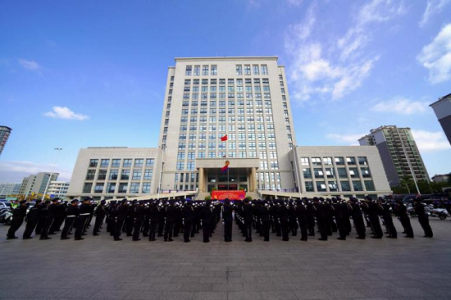 广东博罗公安举行升警旗仪式  热烈庆祝2024年中国人民警察节